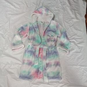 Modern Kids Girls Bathrobe Ultra Soft Feece Size M